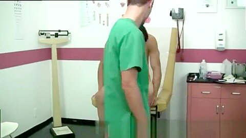 Close up doctor checks boys gay cock and black gay athletes physical exam