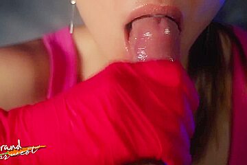 Close-up Pov Blowjob With Huge Cumshot, Exciting Cum Play And Oral Creampie