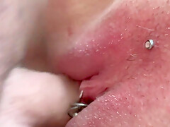 Compilation Of Fuck My Pierced Clit And 2 Cumshot On Me And In My Pussy Creampie Aqua Pola