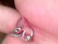 Compilation Of Fuck My Pierced Clit And 2 Cumshot On Me And In My Pussy Creampie Aqua Pola