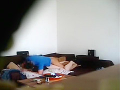 Couch fuck on living room