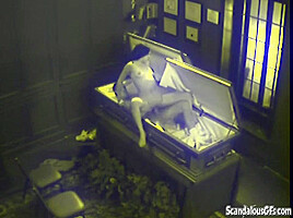 Couple Blowjob Fucking in Coffin