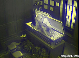 Couple Blowjob Fucking in Coffin