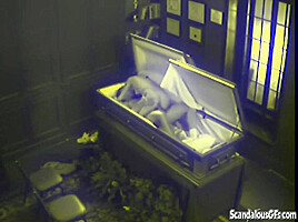 Couple Blowjob Fucking in Coffin