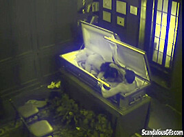 Couple Blowjob Fucking in Coffin