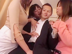 Crazy Japanese model in Horny Group Sex, Handjobs JAV scene