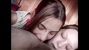 2 Crazy Nasty Sluts Ffm Sloppy Blowjob & Rimjob