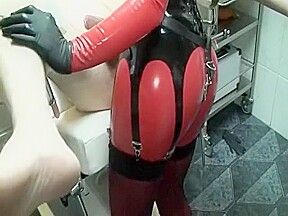 Crazy homemade Latex, Strapon xxx video