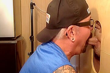 Cum Loving Gloryhole Dilf Sucks Hard White Rod At Home