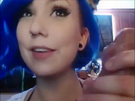 Cute Blue haired 18 slobs