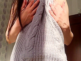 Cute Girl In A Sexy Sweater Gets Creampie 7 Min