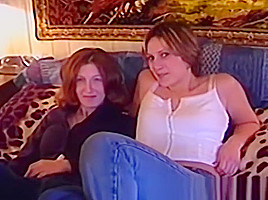 Cute amateur lesbians waste no time tongue fucking wildly