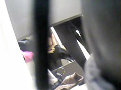 Cute changing room girl in the nice black bra