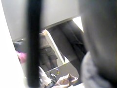 Cute changing room girl in the nice black bra