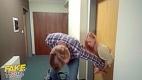 Cute teen 18+ Stuck In A Door Happily Fucked By Two Boys