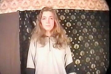 Cute unshaved Russian legal age teenager 18+ takes on 2 lads