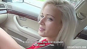 Czech Babe Is Giving A Head To A Handsome Stranger, Before