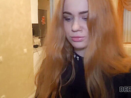 DEBT4k Bimbo waitress delays paying off the debt with help of sex