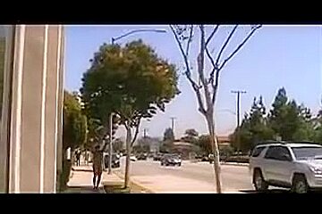 Dark Woman Walking Exposed in Public