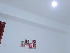 Delicious chubby red head is passionately putting a dildo in her shaved pussy