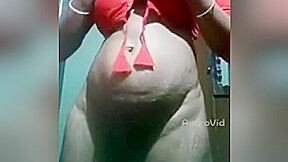 Desi Sexy Girl Taking Off Saree Blouse Showing Big Tits And Having Sex Alone