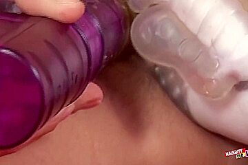 Dildos Get Persia Monirs Asshole Ready To Take On A Big White Cock