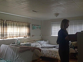 EPIC spy! Dumb slut young Step sister spied undressing after school