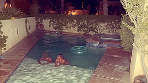 Ebony Babe Gets Stepbros Bbc While Out By The Pool Pussy Play Outside And Some Sloppy Dick Sucking