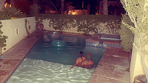 Ebony Babe Gets Stepbros Bbc While Out By The Pool Pussy Play Outside And Some Sloppy Dick Sucking