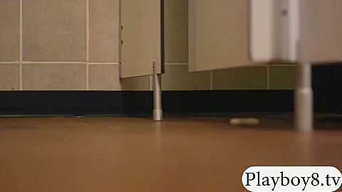 Ebony Stewardess Railed By Pervert Man In Public Toilet