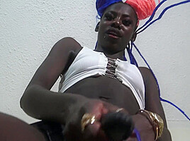 Ebony teen 18+ Princess Strapon Sucking Instruction For White Humiliation Slaves - SoloAustria