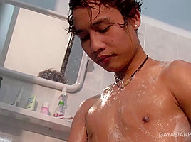 Em Pisses and Strokes - GayAsianPiss