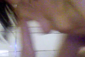 Emo tgirl strips, shows her butthole and gets dessed again