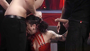 Emo whore gets bukkaked