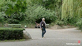 Euro Beauty Gets Tied To A Park Bench And Fucked Where Everyone Can See - PublicDisgrace