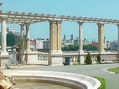 Euro spinner group fucked in public