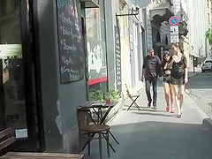 Euro spinner group fucked in public