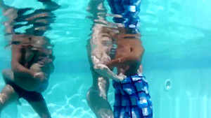 Euro whores get nailed by the pool