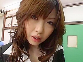 Exotic Japanese slut Rio Hamasaki in Crazy Cougar, Handjobs JAV clip