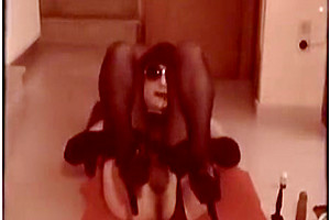Exotic amateur shemale clip with Solo, Masturbation scenes