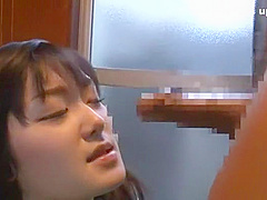 Fabulous homemade Facial, Bathroom porn clip
