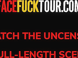 Face Fuck Tour - Skinny Latina Whores Share And Gag On Big Cock