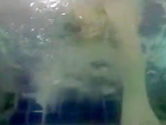 Fantastic female ass under the water
