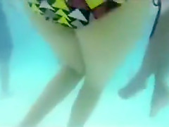 Fantastic female ass under the water
