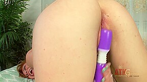 Farrah Flower - Sexy Redhead Screams In Pleasure While She Gets Her Pussy Soaked