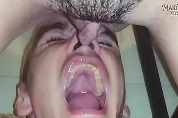 Femdom Hairy Pussy Nice Long Tits Facesitting Pissing In Hi