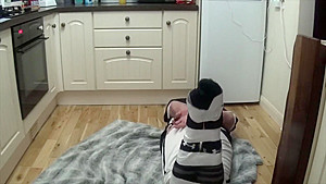Footballer bound and gagged tight in duct tape 3