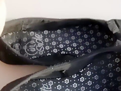 Footjob and cumshot on tender soles