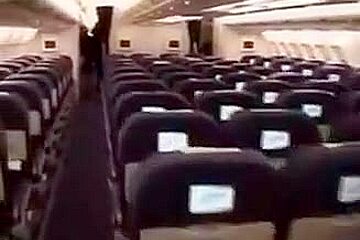 French air hostess stripping off for real for pilots 1