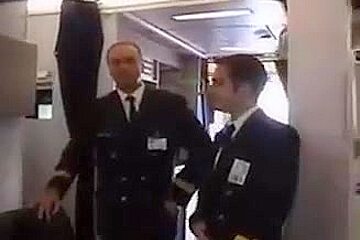 French air hostess stripping off for real for pilots 1